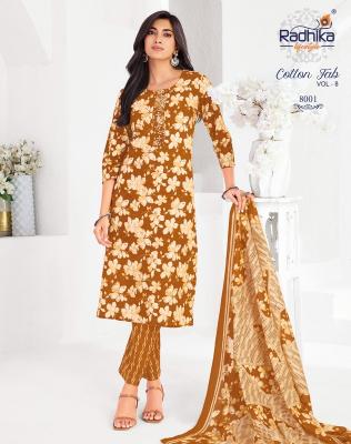 Radhika lifestyle cotton fab vol-8 cotton kurti wholesale